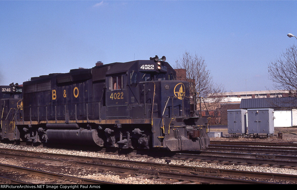 BO 4022 Showing signs of being temporarily leased to the ATSF in 1979-1980 and temporarily renumbered to BO 9022 and back to BO 4022 when the lease ended